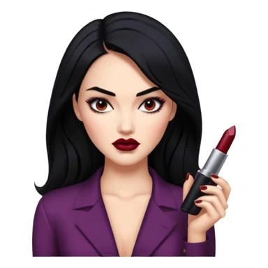 “Emoji girl, femme fatale, black hair. megan fox vibes sticker