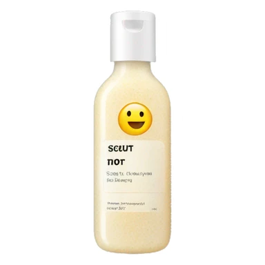 bottle facial scrub with label sticker