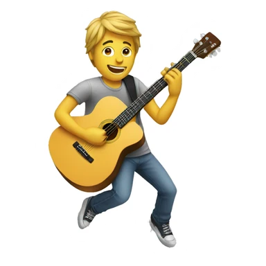 Guy playing guitar sticker