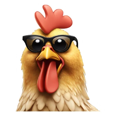 Chicken wearing sunglasses  sticker