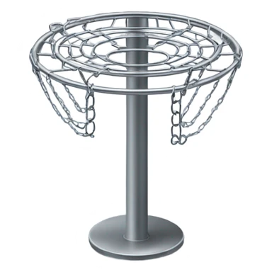 Disc golf basket sticker