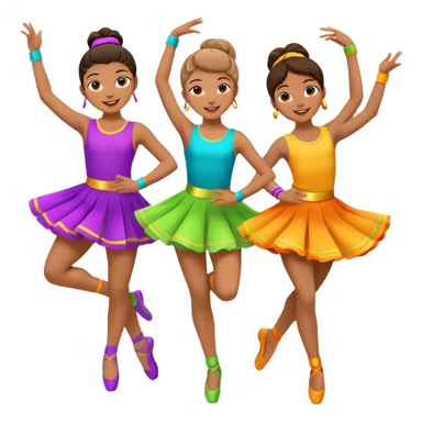 Triplets dancing sticker