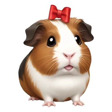 guinea pig with a bow sticker