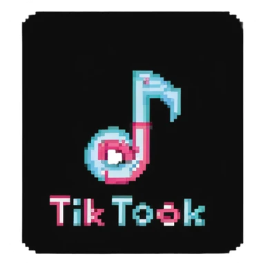 TikTok logo with musical note design sticker