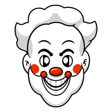 bright clown sticker