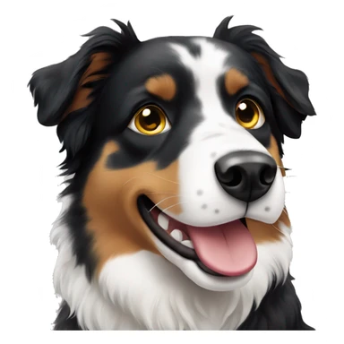 black nose australian shepherd dog sticker