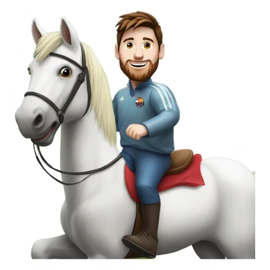 Messi sur un cheval  sticker