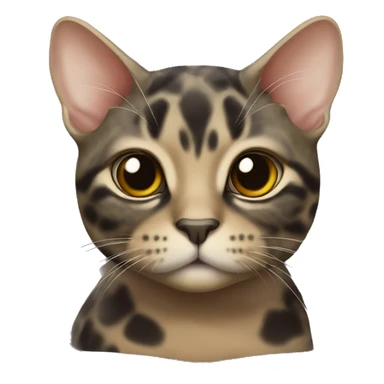 Tortoise cat with white chin  sticker