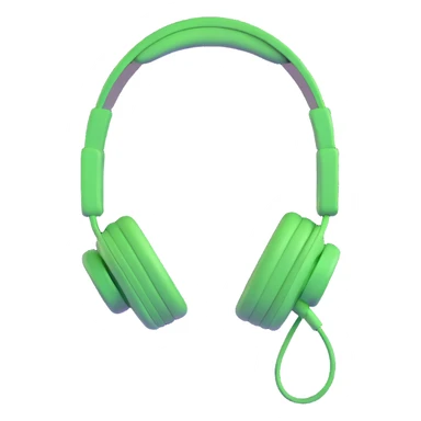 green headphones sticker