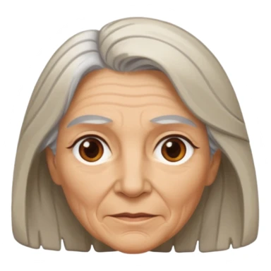 cara vieja por un lado y cara joven por otro lado de una mujer sticker