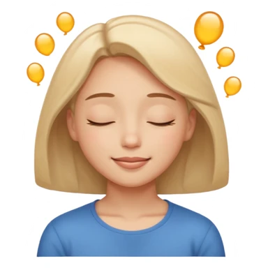 Augen geslossen. Total im moment. Glpcklich, leichtes lächeln. Verträumt. Leichtigkeit. Freiheit. sticker