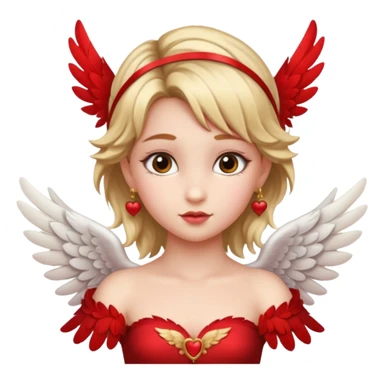 girl with cupid clothes sticker