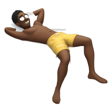 Guy chilling by pool  sticker