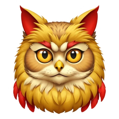 Buho gato defradado de amarillo y mR sticker