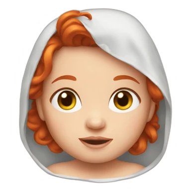 redhead baby sticker