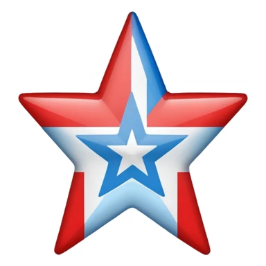 Puerto Rican flag but with light blue instead of royal blue sticker