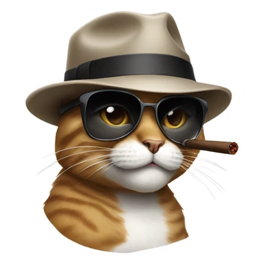 Gangster cat sticker