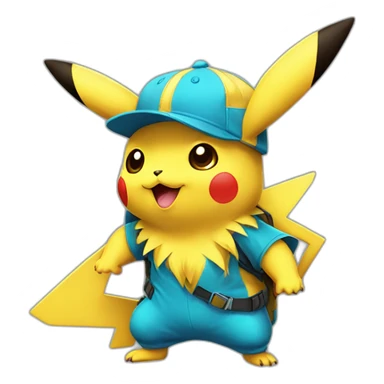 Pikachu avec des samba sticker