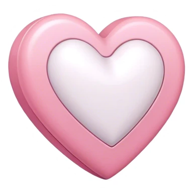 cœur blanc et rose  sticker