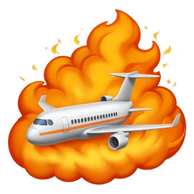 Airplane fuel fire sticker
