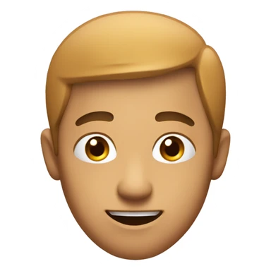 A rounded, smooth face with exaggerated features. The face is slightly tilted to the side, giving a playful vibe.
 sticker