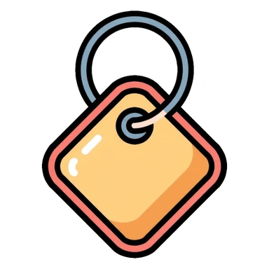 classic vintage hotel room key with diamond-shaped tag sticker