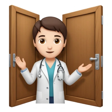 doctor opening a door sticker