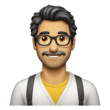 Persian guy, nerd, gaymer, no glasses sticker