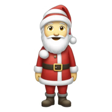 Full height Actively gesturing with hands pale skin Santa Claus in gray sticker