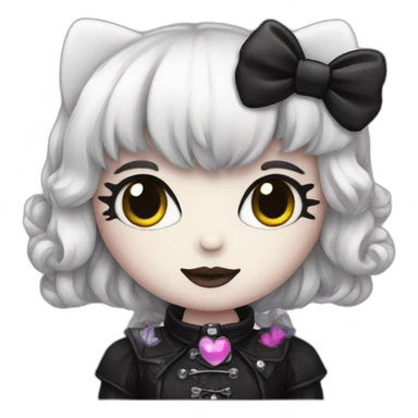 Hello kitty Goth sticker