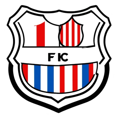 FC Barcelona logo, shield with blue and red stripes, football club emblem sticker