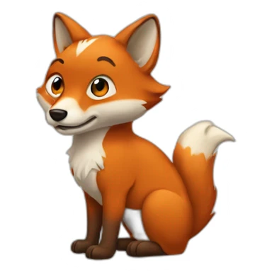renard qui dit salut sticker