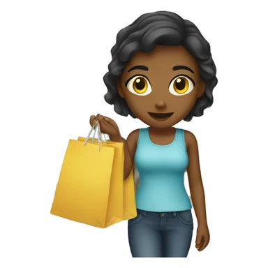 Girl shopping sticker