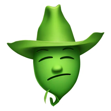 weed leaf with a cowboy hat sticker