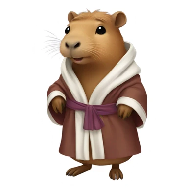 capybara with a robe sticker