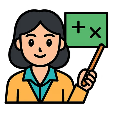 A good math teacher with black hair and beautiful eyes sticker