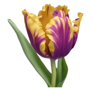 Purple parrot tulip sticker