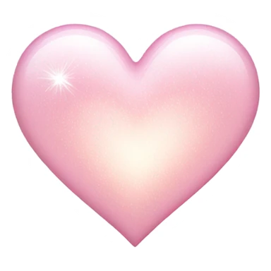 light pink heart with big white sparkles sticker