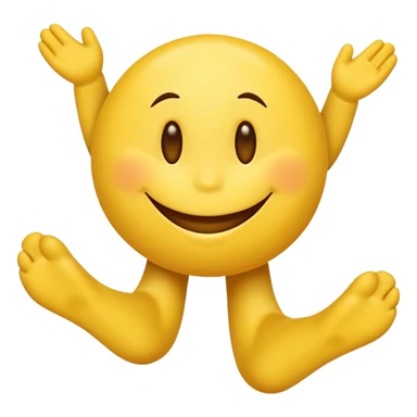 A smiley face between two legs looking up sticker