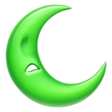 green half moon sticker