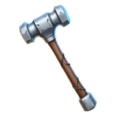 medieval hammer with lightning infused sticker