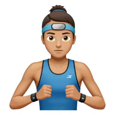 runner with seatband sticker