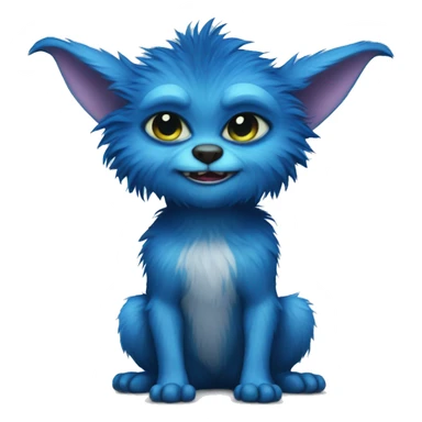 Blue Furry Cute Gremlin sticker