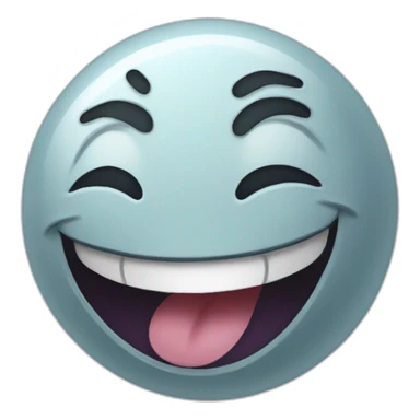 a laughing marble sticker