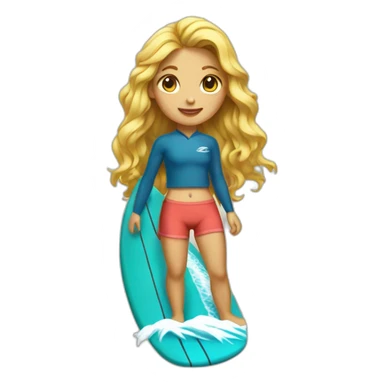 Surf girl sticker