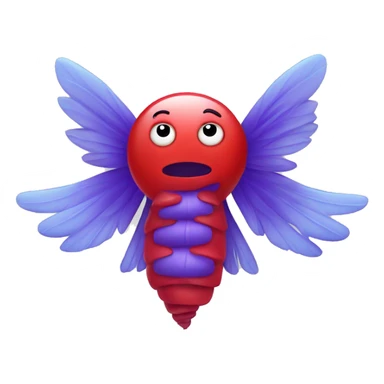 Germ with wings red sticker