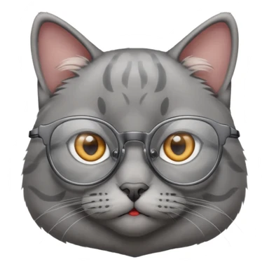 teacher cat tech smart appearance gray cat sticker