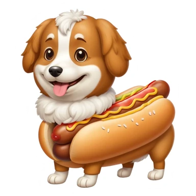 Un chien dans un hog dog sticker
