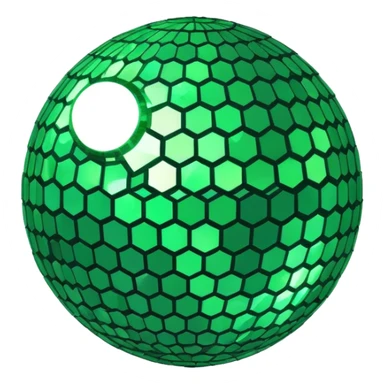 Green and glitter Disco ball  sticker