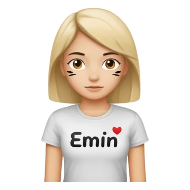 ''Emin'' write t shirt with girl sticker